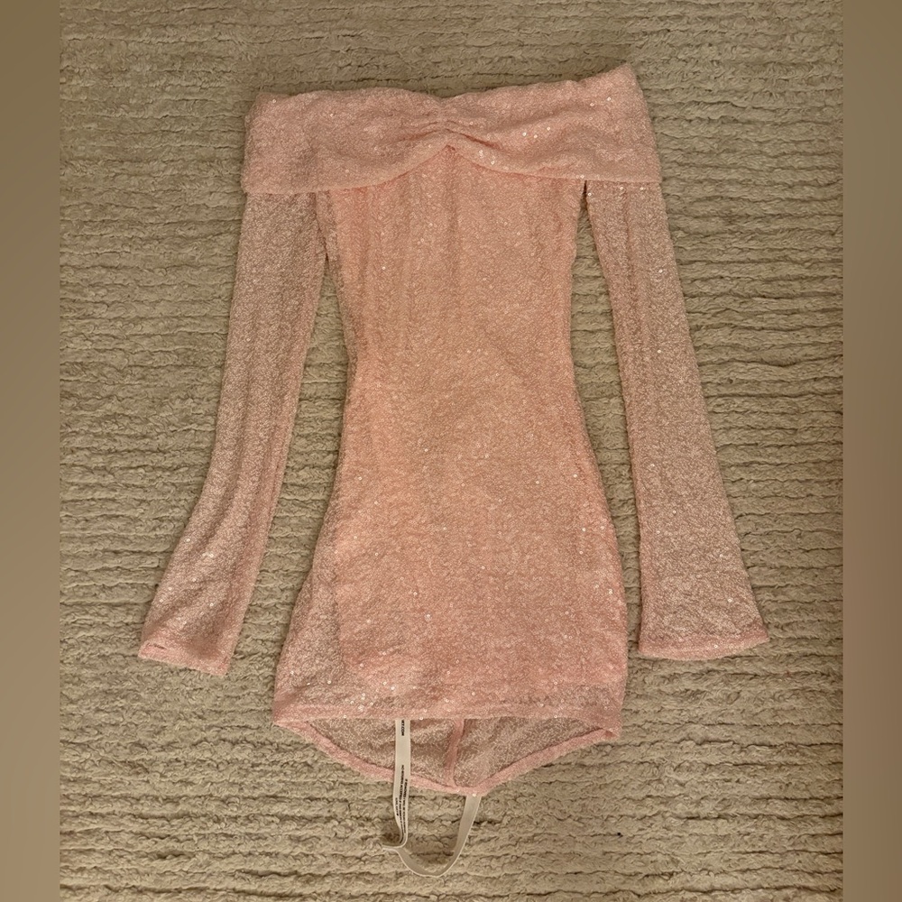 NWT Lucy in the Sky Light Pink Sequin Dress